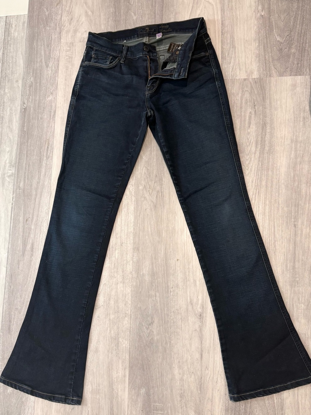 7 For All Mankind Dark Blue Flare Jeans